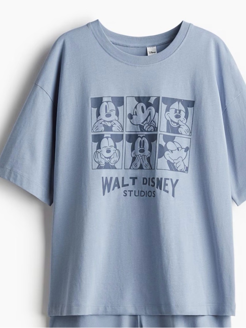 Disney and H&M Light Blue Mickey Graphic Tee, size XL